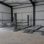 Double Wide 4 Post Car Lift for Vehicle Storage