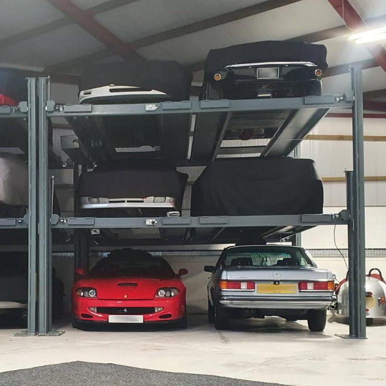 Triple Level Double Wide Car Parking Lift four post parking lift